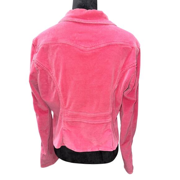 BB Dakota Women’s Velvet Blazer Jacket 2 Button Cropped Pink XL Fairy Grunge Y2K - Picture 2 of 10
